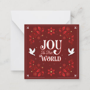 Notas Cartão de Papelaria de Natal Alegria ao Mundo