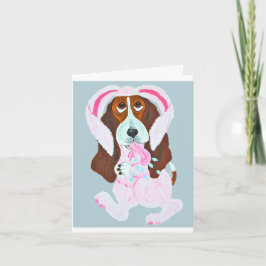 Notas Cartão de Páscoa do Basset Hound Coelho da Páscoa