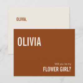 Notas Cartão de Proposta Simples de Menina de Flores de 