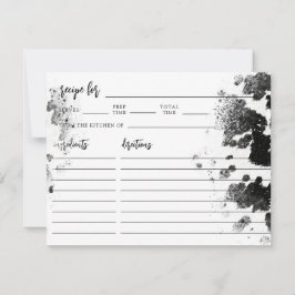 Notas Cartão de Receita do Chá de panela Ocidental da Sa