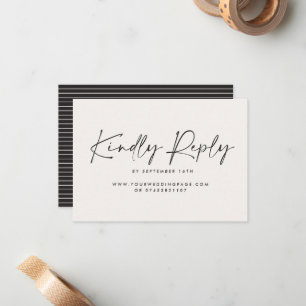 Notas Cartão de Resposta de Casamento com Script Minimal