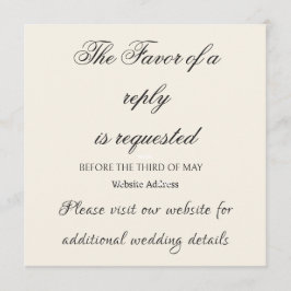 Notas Cartão de Resposta Inicial de Casamento Coroa