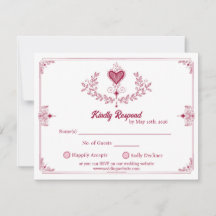 Cartão de RSVP Ilustrado