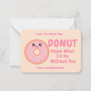 Notas Cartão de São Valentim de Sala de Aula de Donut Fo
