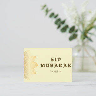 Notas Cartão de Saudação Amarelo Eid Mubarak