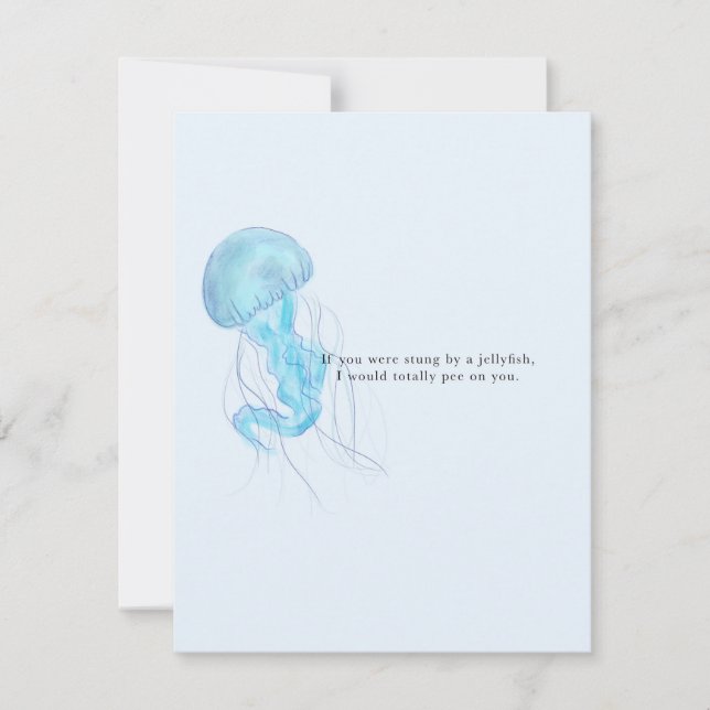 Notas Cartão de saudação de águas-vivas bonito e engraça (Frente)