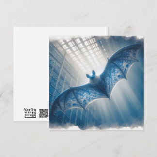 Notas Cartão de Saudação de Bat Porcelana Azul