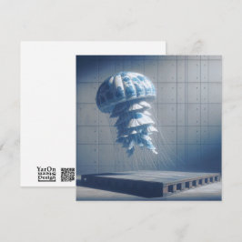 Notas Cartão de Saudação de Peixe-Gato de Porcelana Azul