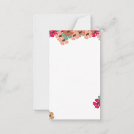 Notas Cartão de Saudação Floral Colorido Elegante