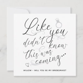 Notas Cartão de Solicitação Trendy Photo Bridesmaid