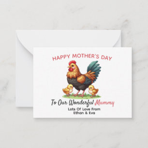Notas Cartão do Dia das Mães de Frango, Para uma Mãe Esp