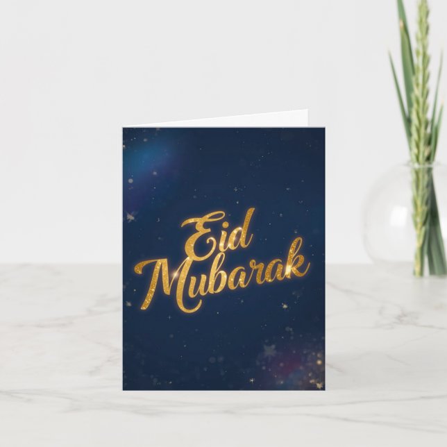 Notas Cartão Dobrado de Feriado Eid Mubarak (Frente)