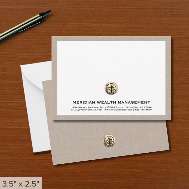 Notas Cartão emblem de business emblem Dourado elegante (Criador carregado)