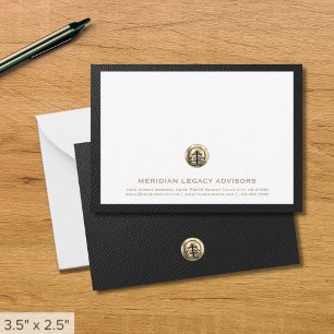 Notas Cartão emblem de business emblem Dourado elegante