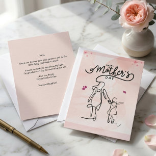 Notas Cartão Feliz Dia das Mães – Design de Arte de Linh