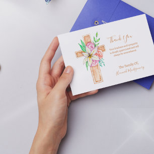 Notas Cartão Funeral de Simpatia Fotográfica Cruzada Flo