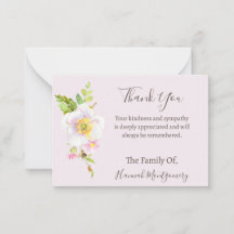 Cartão Funeral de Simpatia Fotográfica Flor