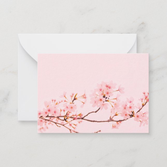 Notas cartão plano de flor de mármore rosa (Frente)