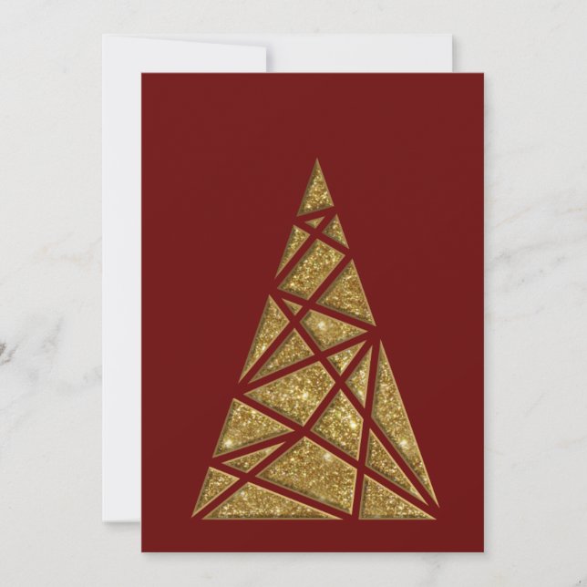 Notas Cartão Plano de Natal Árvore de Natal com Brilho D (Frente)