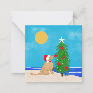 Notas Cartão Plano Desejos de Natal do Cão Dourado do Pa