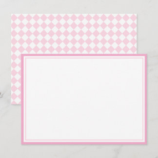 Notas Cartão Simples Rosa Claro de Design Clássico