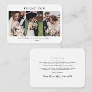 Notas Casamento Fotográfico 3 Obrigado Cartão de Orçamen