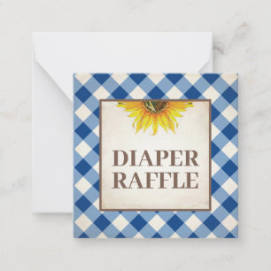Notas Chá de fraldas Raffle fralda Inserir Cartão de Not