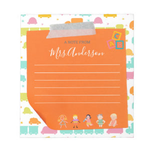 Notas Cor De Laranja Personalizada Uma Nota Do Bloco De