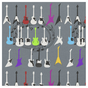 Notas da música e material do tecido do impressã