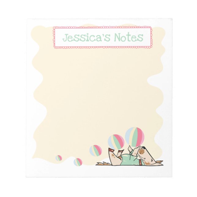 Notas daquela vida de cachorro Bloco de notas fofo (Frente)