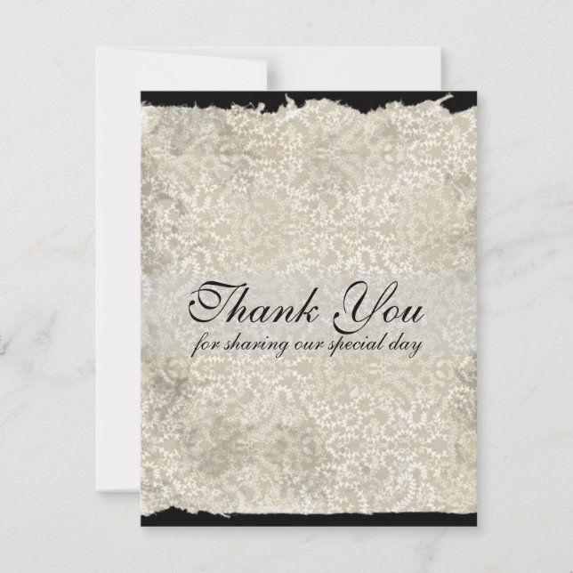Notas de Agradecimento de Casamento Clássicas em D (Frente)