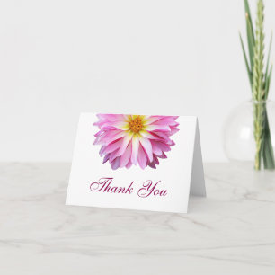 Notas de Agradecimento Florais Flor de Dahlia Rosa