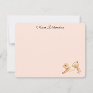 Notas de agradecimento personalizado do poodle