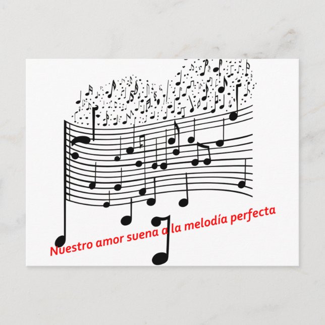 Notas de Amor: Ilustración Musical en Acuarela par (Frente)
