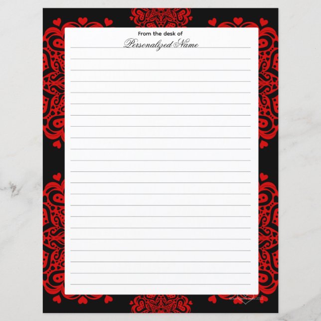 Notas de Amor Intriciadas - Folha de Papel em Bran (Frente)