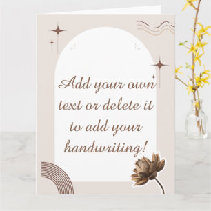 Notas de Boho Minimalistas Brown Personalizáveis