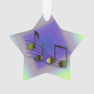 Notas de Dubstep Ornamento Acrílico