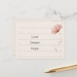 Notas de Flor Rosa de Amor Esperança Sonho