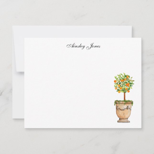 Notas de ilustração de topiaria de citros de laran (Frente)