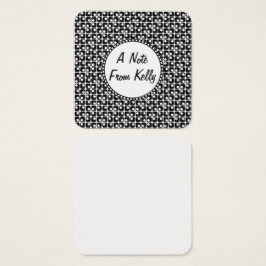 Notas de Mensagem Projetadas por Padrão Preto e Br