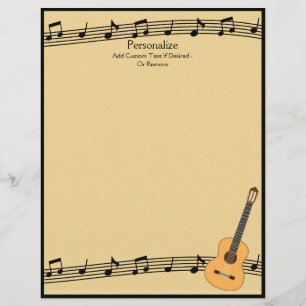 Notas de Música do Instrumento de Guitarra Acúst