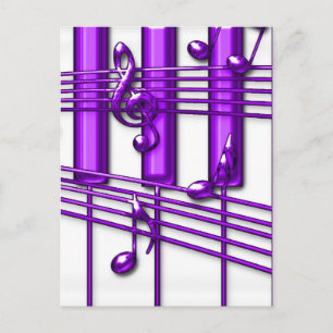 Notas de Música do Teclado Piano Roxo