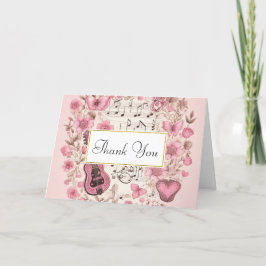 Notas de Música e Flores Estilo Retroativo