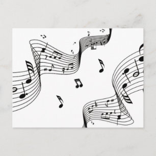Notas de música em branco