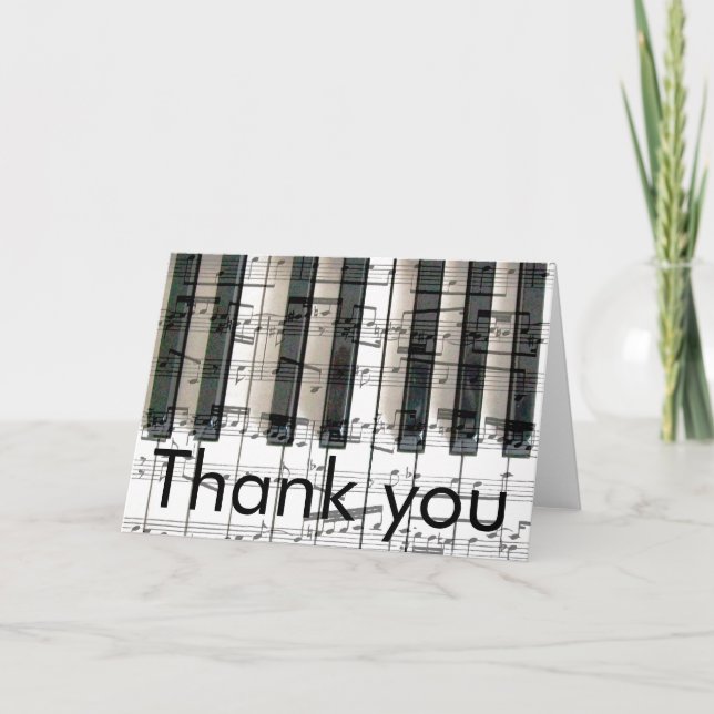 notas de música piano obrigado você (Frente)