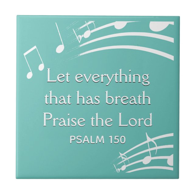 NOTAS DE MÚSICA Teal Personalizadas (Frente)