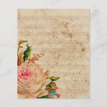 Notas de música vindima com rosa