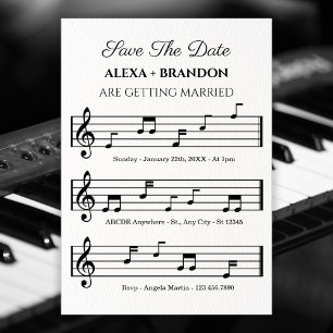 notas de partitura de casamento