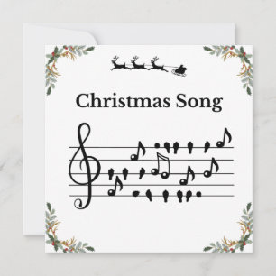 Notas de Pássaros Música de Canção de Natal Holly