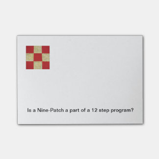 Notas de post-it do bloco da edredão